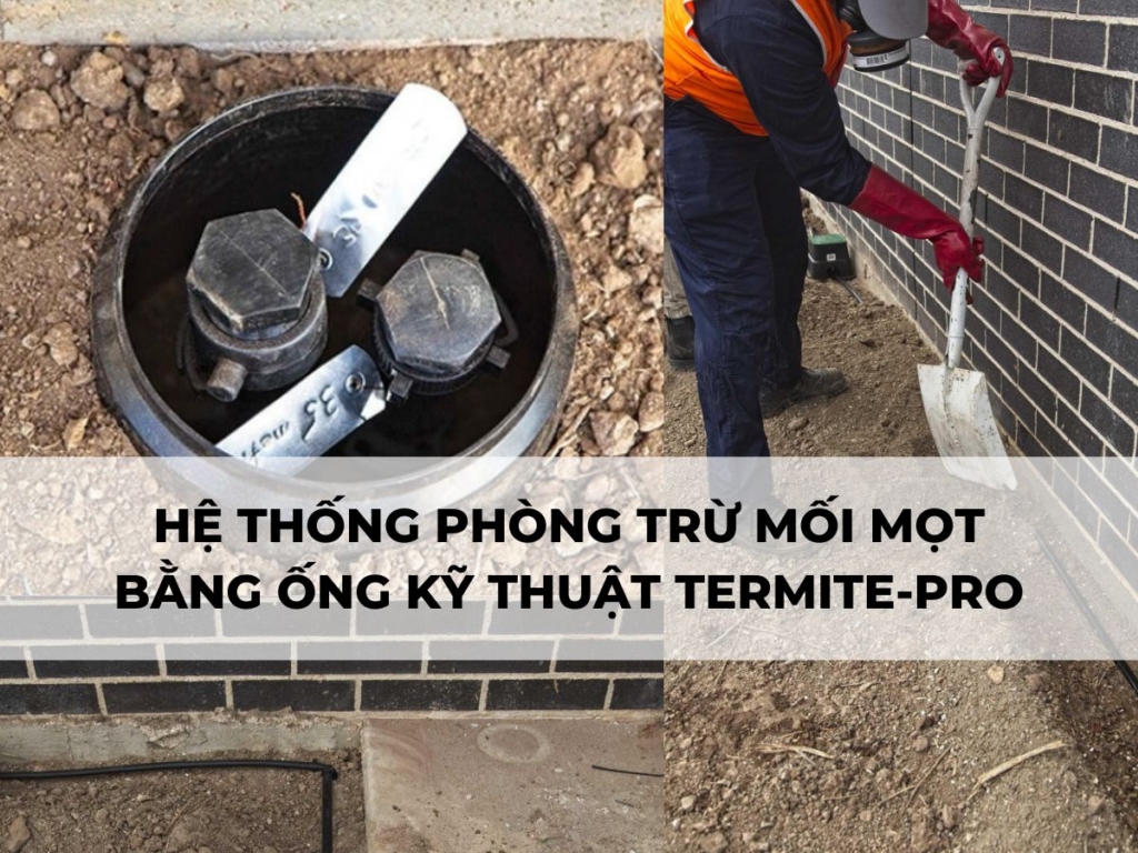 Biện pháp thi công hào chống mối bằng hệ thống Termite-Pro